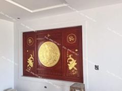 Tranh Trống Đồng Cá Chép Dát Vàng 18K Kích Thước 200*131 Cm