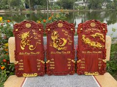 Đốc lịch gỗ chữ Lộc cao 65cm dát vàng