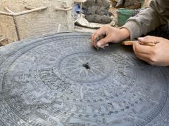 Tranh Trống Đồng Mặt Gò Đồng Đỏ Kích Thước 140*140 Cm