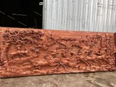 Tranh Gỗ Mã Đáo Thành Công Kênh Bông Hương Đá Kích Thước 197*97*7 Cm
