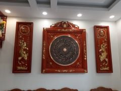 Tranh Trống Đồng Lý Ngư Vọng Nguyệt Rời