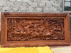 Tranh Gỗ Mã Đáo Thành Công Kênh Bông Hương Đá Kích Thước 197*97*7 Cm