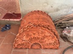 Tranh Quạt Gỗ Mã Đáo Thành Công Kích Thước 100*50*4 Cm Gỗ Hương Đỏ