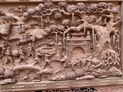 Tranh Gỗ Vinh Quy Bái Tổ Kênh Bong Kích Thước 217*107*6 Cm Gỗ Hương Đá