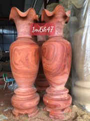 Lục Bình Gỗ Hương Đỏ Cao 160Cm Đường Kính 67Cm