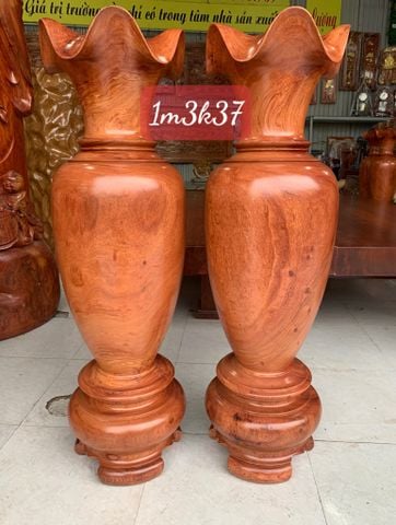 Lục Bình Gỗ Hương Đá Cao 130Cm Đường Kính 37Cm