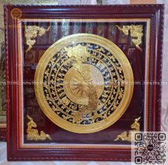 Tranh Trống Đồng - Kích Thước 80*80 Cm Gỗ Sồi, Có Kính