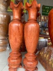 Lục Bình Gỗ Hương Đá Cao 140Cm Đường Kính 33Cm