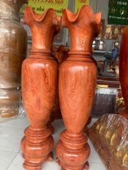 Lục Bình Gỗ Hương Đá Cao 140Cm Đường Kính 33Cm