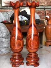 Lục Bình Gỗ Cẩm Trắc Cao 140Cm Đường Kính 31Cm