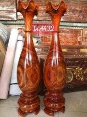 Lục Bình Gỗ Cẩm Trắc Cao 140Cm Đường Kính 32Cm
