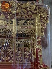 Khám thờ Kích Thước Ngang 117 Sơn Sơn Thếp Vàng  - Gỗ mít/dổi