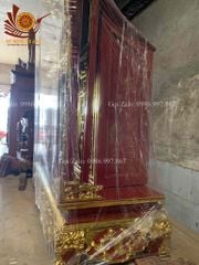 Khám thờ Kích Thước Ngang 117 Sơn Sơn Thếp Vàng  - Gỗ mít/dổi
