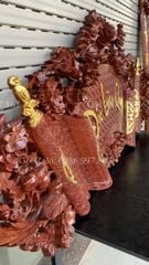 Cuốn Thư Câu Đối Gỗ Gụ Đức Lưu Quang Kích Thước Cuốn Thư 197*87*4 - Câu Đối 197*28*4