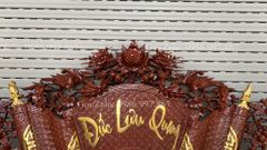Cuốn Thư Câu Đối Gỗ Gụ Đức Lưu Quang Kích Thước Cuốn Thư 197*87*4 - Câu Đối 197*28*4