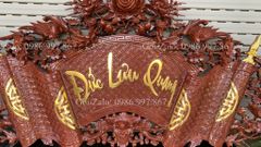 Cuốn Thư Câu Đối Gỗ Gụ Đức Lưu Quang Kích Thước Cuốn Thư 197*87*4 - Câu Đối 197*28*4