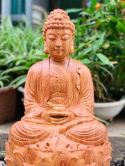 Tượng Phật - Phật A Di Đà Gỗ Hương Đá Cao 50
