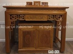Bàn Thờ Chung Cư- Gỗ Gõ Đỏ Kích Thước N127*S61*C127