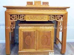 Bàn Thờ Chung Cư- Gỗ Gõ Đỏ Kích Thước N127*S61*C127
