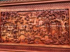 Tranh Vinh quy KT ngang 206cm, cao 127cm, khung dày 7cm, ván 6cm