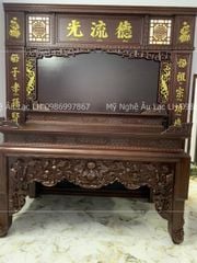 Bàn Thờ Đứng Gỗ Gụ Kích Thước N197*S97*C117- Đục Sen