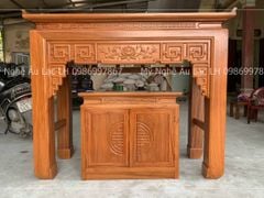 Bàn Thờ Chung Cư- Gỗ Gõ Đỏ Kích Thước N107*S61*C127