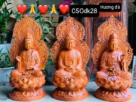 Tây Phương Tam Thanh Kt50dk28 hương đá