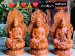 Tây Phương Tam Thanh Kt50dk28 hương đá