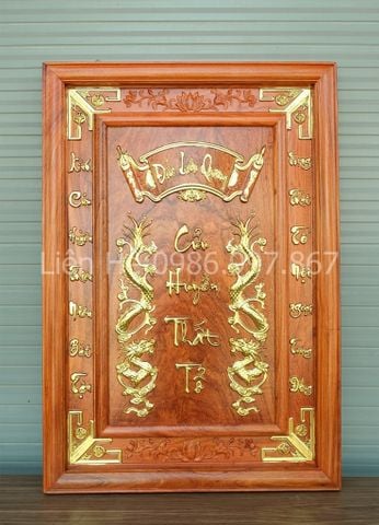 Cửu Huyền Thất Tổ Gỗ Kích Thước 98*68*4 Cm Gỗ Hương Đá