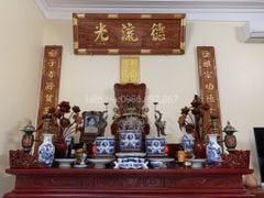 Hoành Phi Câu Đối Gỗ Hương Đá Kích Thước 197*67 - Câu đối kích thước 197*27