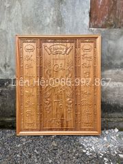 Cửu Huyền Thất Tổ Gỗ Kích Thước 184*128 Cm Gỗ Gõ Đỏ PU Màu Gỗ Tự Nhiên