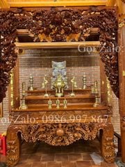 Cửa Võng Đục Mai Điểu Gỗ Hương Đá - Mẫu 2