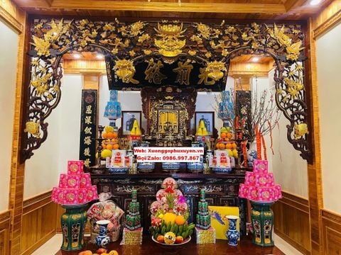 Cửa Võng Đục Mai Điểu Gỗ Gụ - Mẫu 3