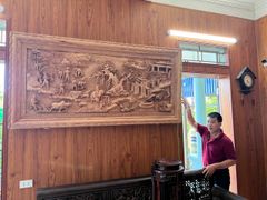 Tranh Gỗ Đồng Quê Kích Thước 197*97*7 Cm Gỗ Hương Đá- Khung đục