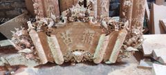 Cuốn Thư Câu Đối Gỗ Gụ Song Long Kích Thước Cuốn Thư 140*61*4 - Câu Đối 155*28*4 - Chữ Theo Yêu Cầu