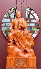 Tượng Danh Nhân - Tượng Gỗ Trần Quốc Tuấn Kích Thước 50-24-15