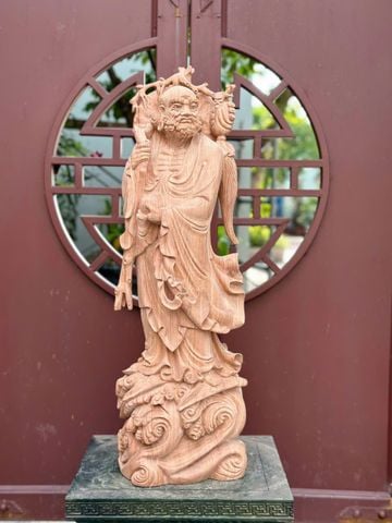 Tượng Phật - Đạt Ma quá Hải  Gỗ Hương Đá