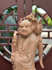 Tượng Phật - Đạt Ma quá Hải  Gỗ Hương Đá