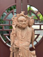 Tượng Phật - Đạt Ma quá Hải  Gỗ Hương Đá