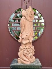 Tượng Phật - Đạt Ma quá Hải  Gỗ Hương Đá