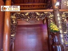 Cửa Võng Đục Tứ Linh Hương Đá - Mẫu 1