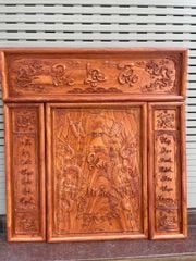 Bộ Tranh Thờ Cha Mẹ Gỗ Kích Thước153*108*4 Cm Gỗ Hương Đá
