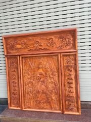 Bộ Tranh Thờ Cha Mẹ Gỗ Kích Thước153*108*4 Cm Gỗ Hương Đá