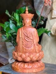 Tượng Phật - Địa Tạng Vương Bồ Tát Cao 40cm Gỗ Hương Đá