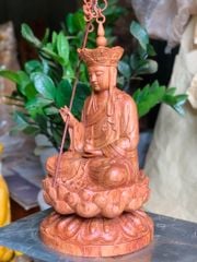 Tượng Phật - Địa Tạng Vương Bồ Tát Cao 40cm Gỗ Hương Đá