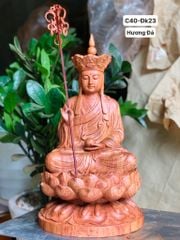 Tượng Phật - Địa Tạng Vương Bồ Tát Cao 40cm Gỗ Hương Đá