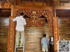 Cửa Võng Đục Truyện Gỗ Hương Đỏ Mẫu 2