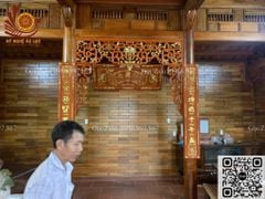 Cửa Võng Đục Truyện Gỗ Hương Đỏ Mẫu 2
