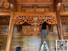 Cửa Võng Đục Truyện Gỗ Hương Đỏ Mẫu 2