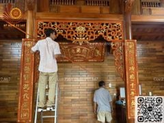 Cửa Võng Đục Truyện Gỗ Hương Đỏ Mẫu 2